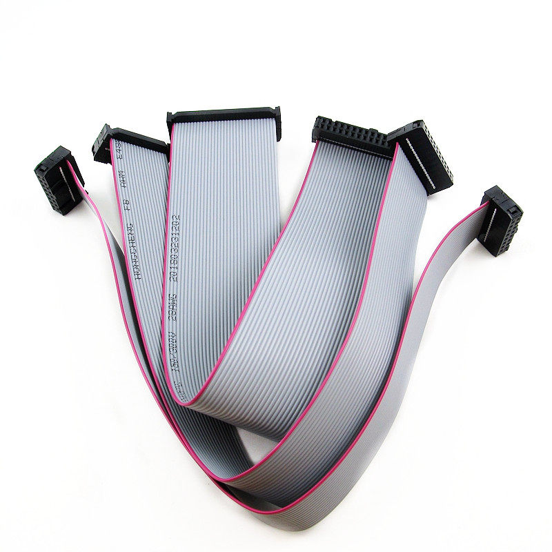 灰排线 双头JTAG电缆 2.54MM 30CM FC-6P8P10P12P14P16P18P20P
