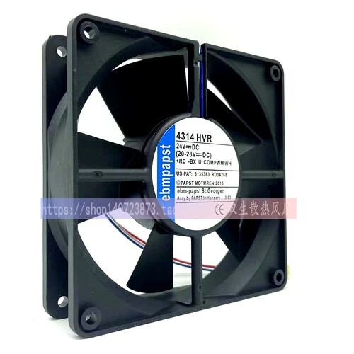 正品原装德国PAPST 4314HVR 24V 8.2W12032/12CM 三线 轴流风扇