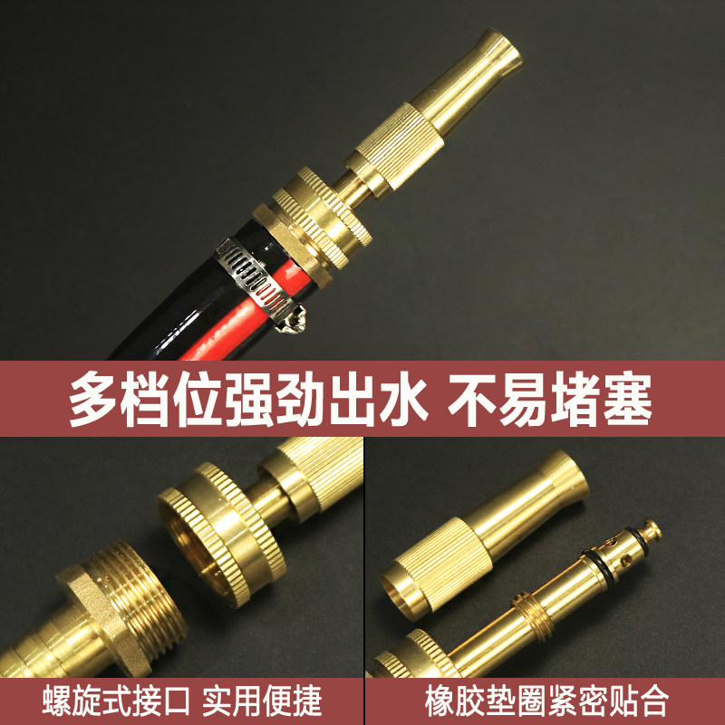 铜质宝塔接头高压洗车水枪增压水管家用喷嘴喷枪喷水头4/6分水嘴