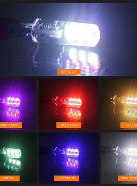 新款T10七彩遥控示宽灯 RGB COB示宽灯 t10七彩爆闪灯汽车行车灯