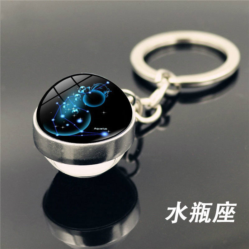 双面生肖精致迷你时尚动漫一对男生挂链背包透晶十二星座书包挂件图片