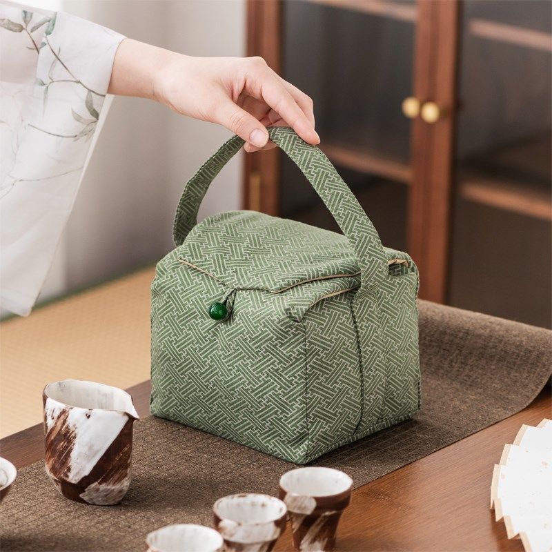 户外旅行茶具收纳包袋家用便携快客杯一茶壶两茶杯加厚收纳盒包袋