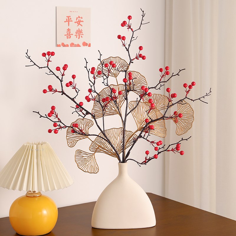 乔迁之喜发财果花瓶新年客厅电视机柜桌面喜庆家居装饰品订婚摆件图片