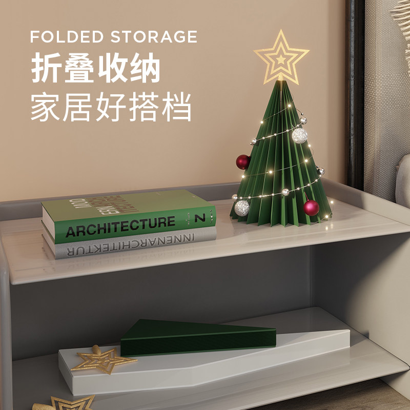 折学家装饰摆件新年折纸创意桌面家居折叠饰品橱窗道具三角圣诞树