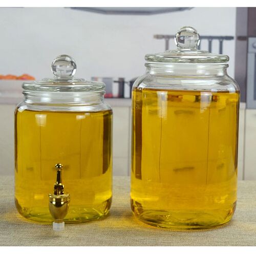 油罐 厨房 家用大容量玻璃油壶防漏装油瓶大号花生储油罐食用油桶