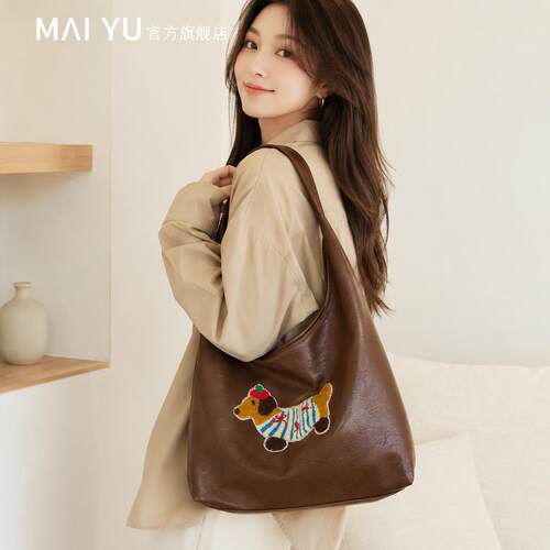 MY高级感美拉德托特包包女2026新款夏季复古单肩包大容量通勤大包