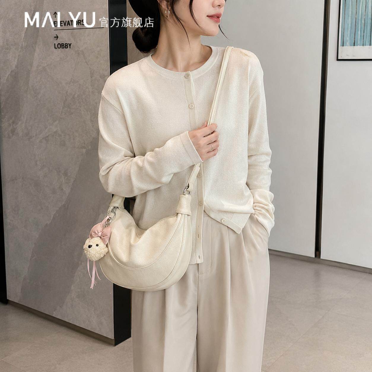 MY斜挎饺子包包女款2026新款夏季流行精致单肩包大容量通勤腋下包