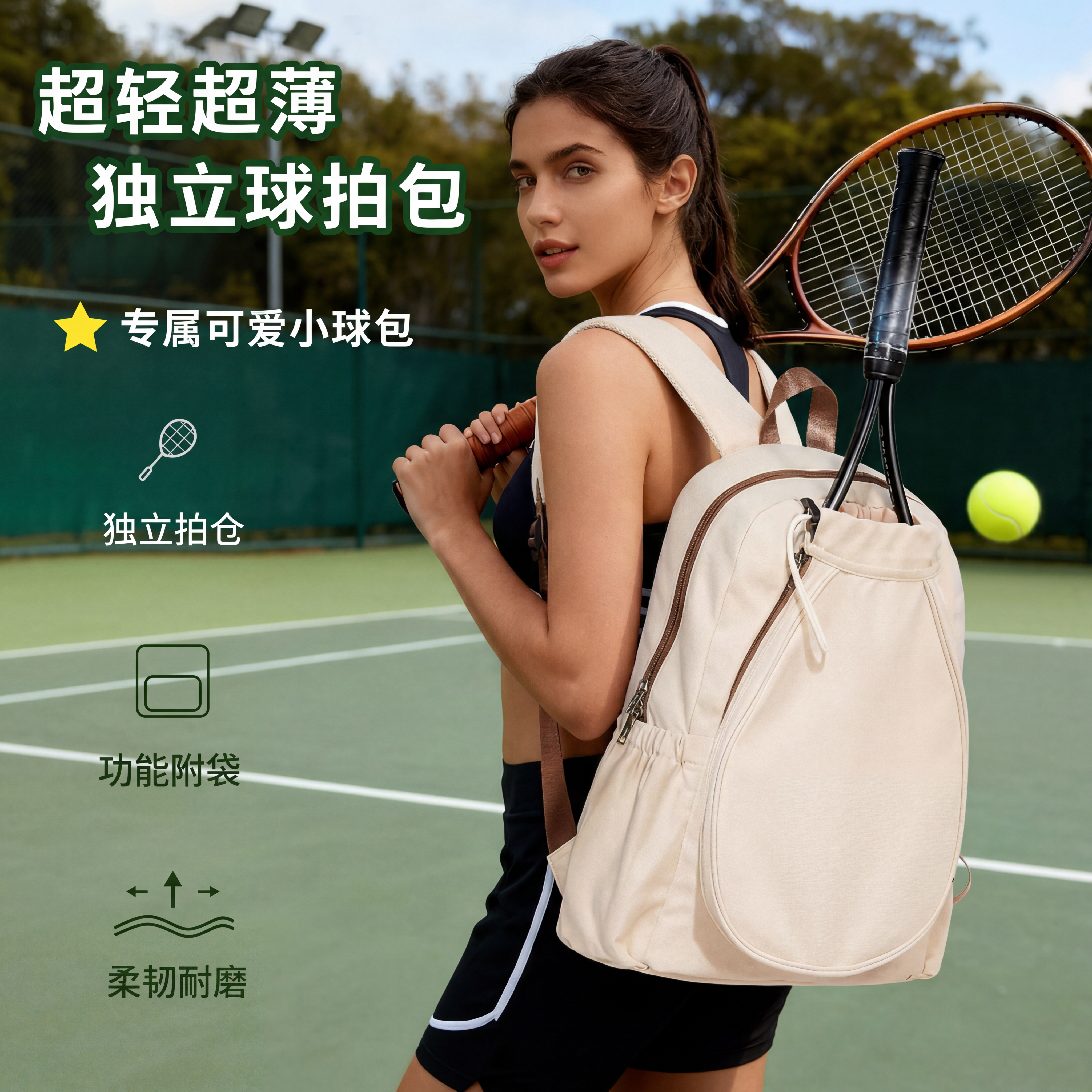 MY现货2026新款颜值网球背包户外运动球包单肩匹克球包羽毛球包