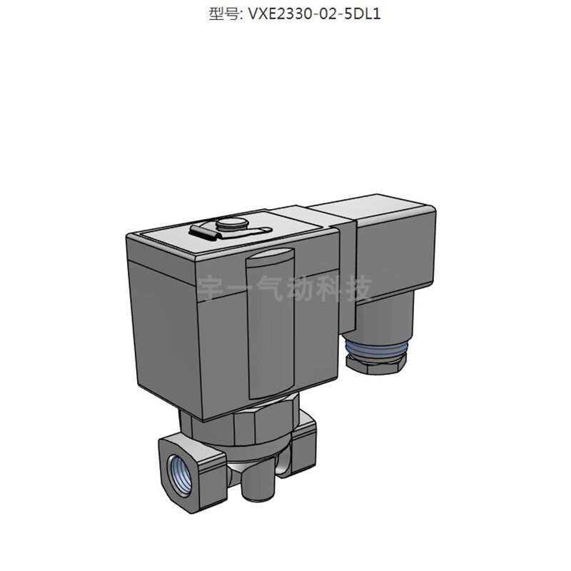 SMC原装正品VXE2330-02-5DL1 直动型2通电磁阀 空气 水 油用/单体