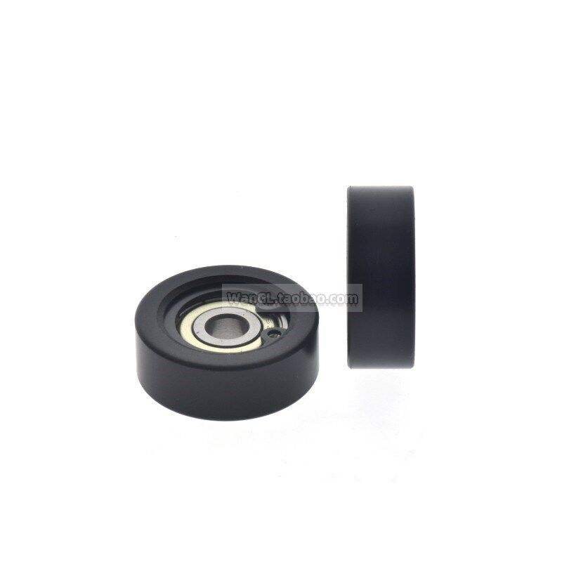 加工626zz包塑黑色塑料非标轴承滚轮平面圆柱小滑轮6*27.5*10mm