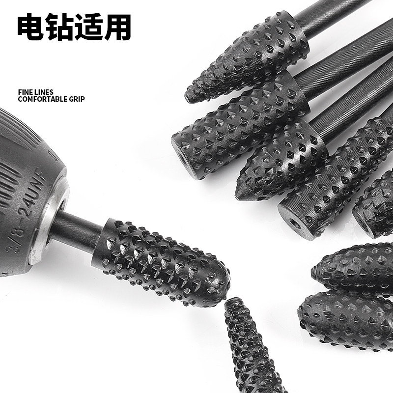 木工工具套装电动旋转异形锉旋转木锉木工锉刀茶盘磨头根雕刻刀