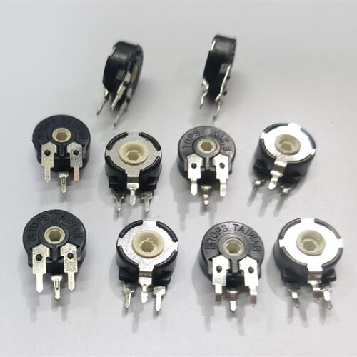 台湾TOPS 代用西班牙PT10MH可调 电位器PT10-50K  10K 立式六角孔
