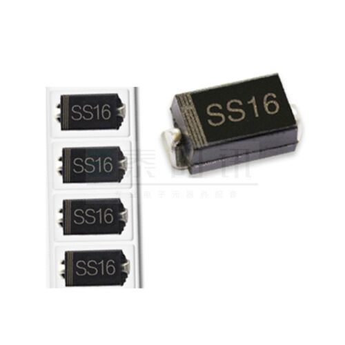 SS16 SR160 SMA DO-214AC 1A/60V 贴片肖特基二极管 集成电路元件