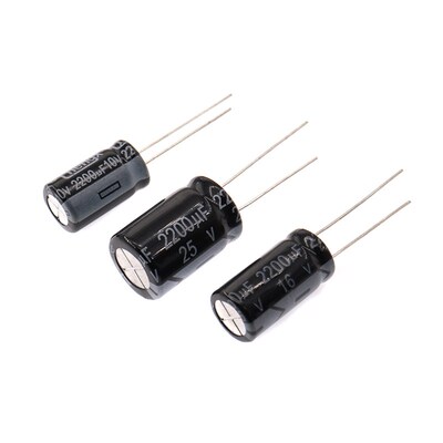 直插电解电容2200UF10V 16V 25V 35V 50V 63V耐温105度铝电解电容