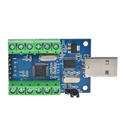 USB接口10路通道12Bit位AD采样数据采集STM32UART通信10路ADC模块