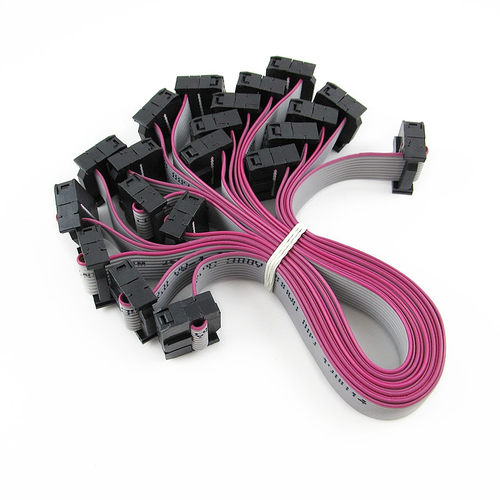 2.54MM 30CM 双头灰排线 FC-6P8P10P12P14P16P18P20P24P30P40P50P