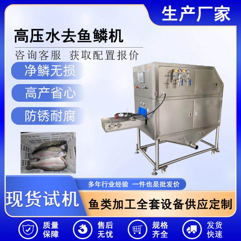 工业压水去鳞机大黄鱼海鲈鱼脱鳞设备鱼类前处理全自动去鳞机