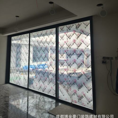 户外重型推拉门电动手动指纹密码锁定制极窄边框成都工厂平移门