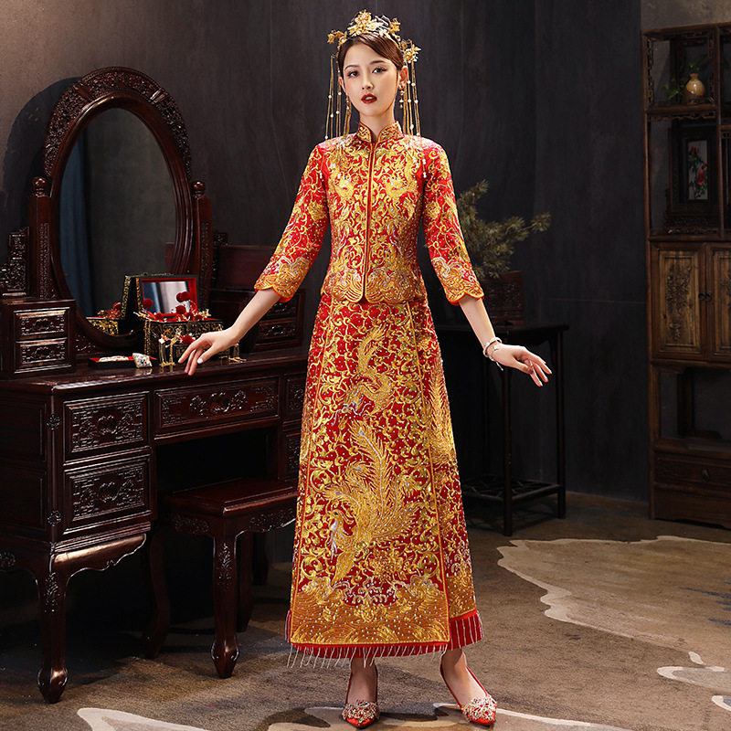 2026新款秀禾服新娘夏季薄款敬酒服结婚嫁衣中国风显瘦龙凤褂高品图片
