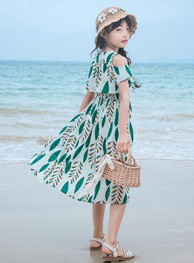 2026新款女童沙滩裙海边度假夏装超洋气裙子中大童连衣裙32