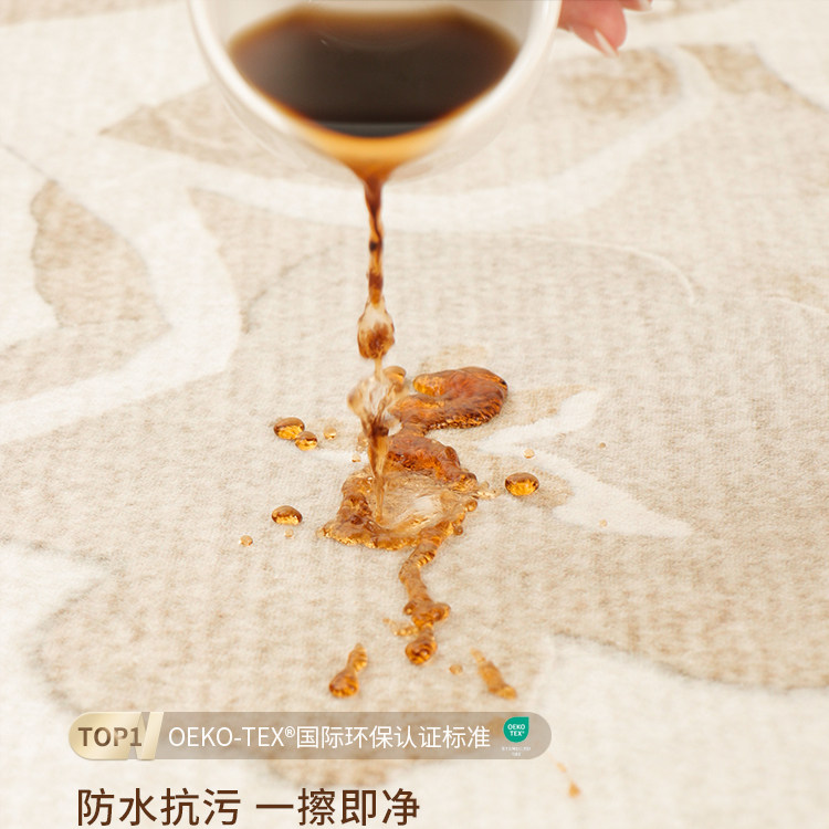 客厅地毯2026新款美拉德防污沙发防水垫加厚天津免洗可擦家用地