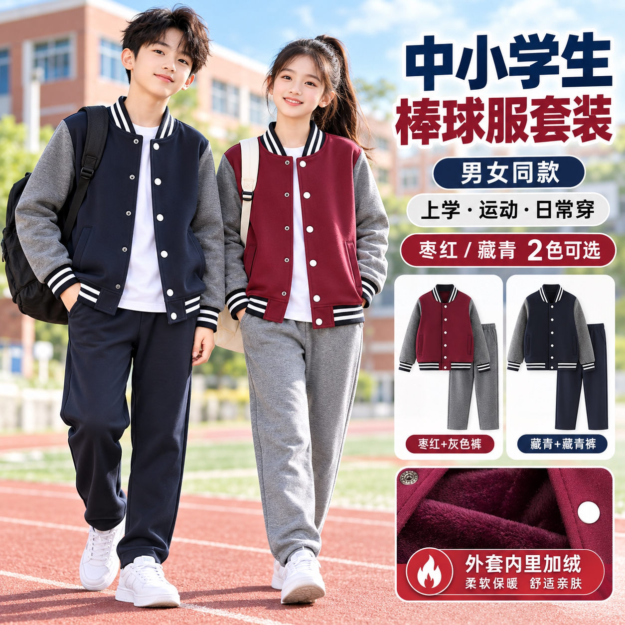 北大培文博雅培文加绒保暖校服