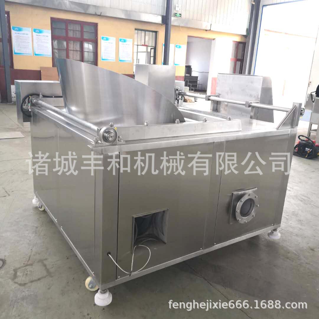 自动进出料油炸机 炸面筋油炸锅 休闲食品加工设备 榴莲酥油炸机