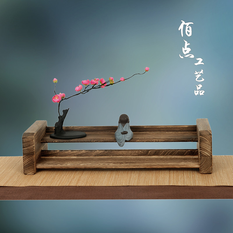 复古实木收纳架多层置物架茶具茶壶展示架茶杯架子茶艺茶道零配