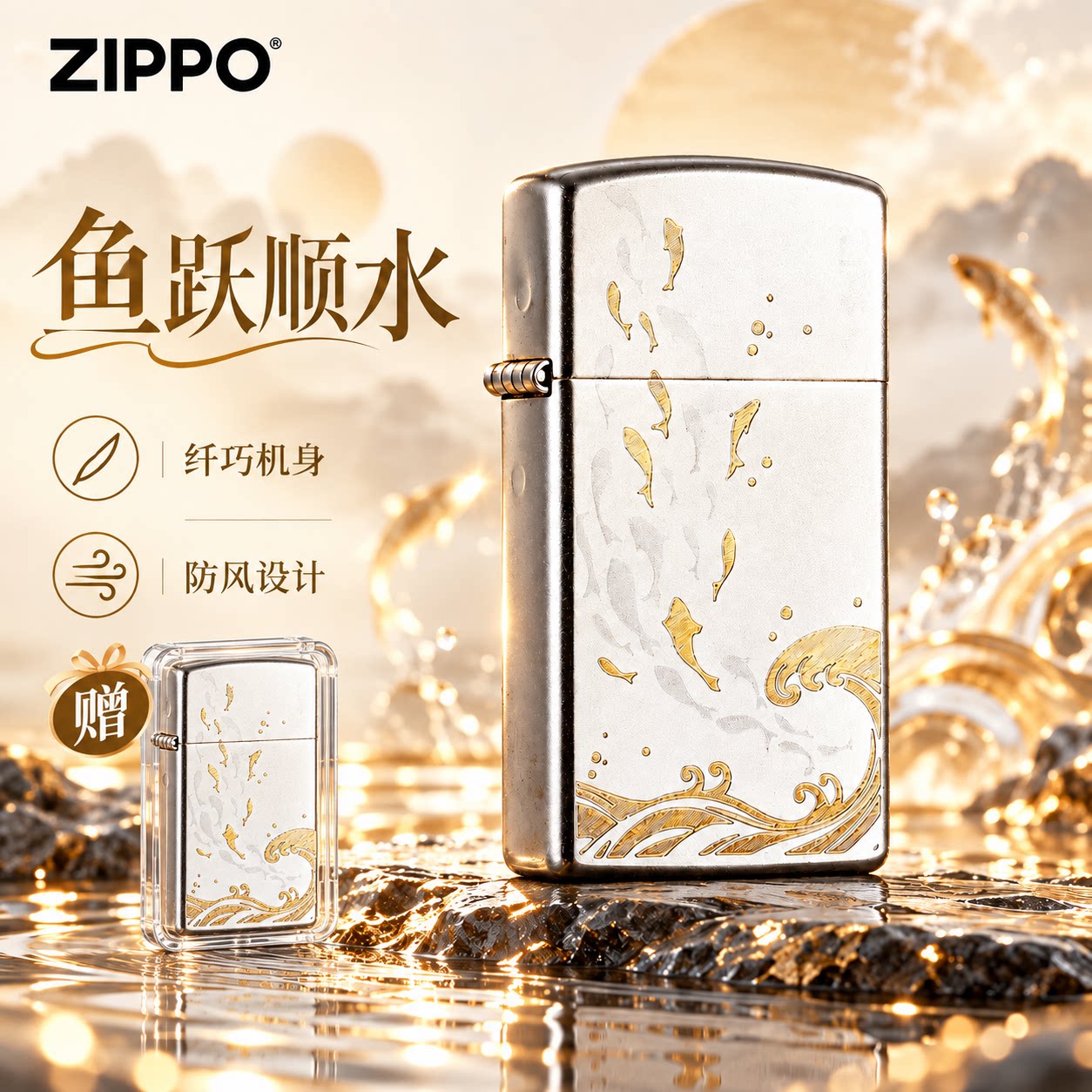 ZIPPO正品防风煤油打火机送男友