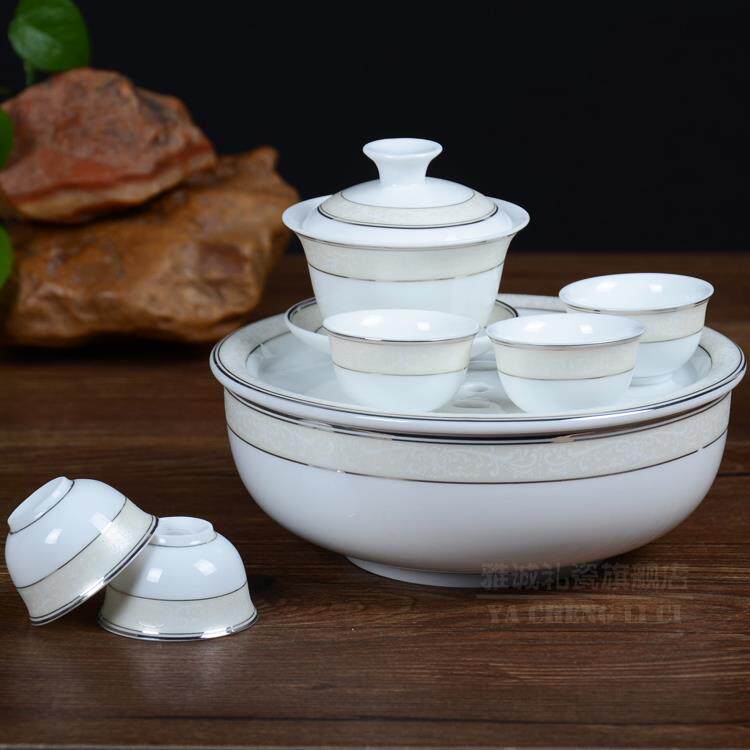 雅诚窑+潮州陶瓷茶具家用迷你旅行便携式小套装车载户外功夫茶具