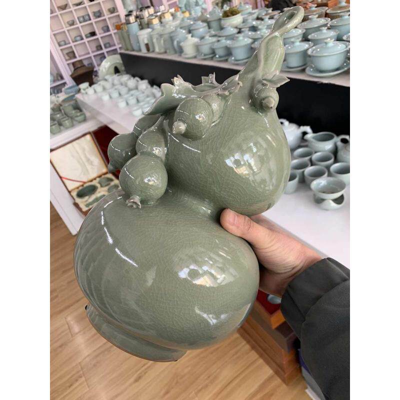一件可以当传家宝的宝贝瓷直汝州,葫芦豆绿发原产地五子登科釉汝