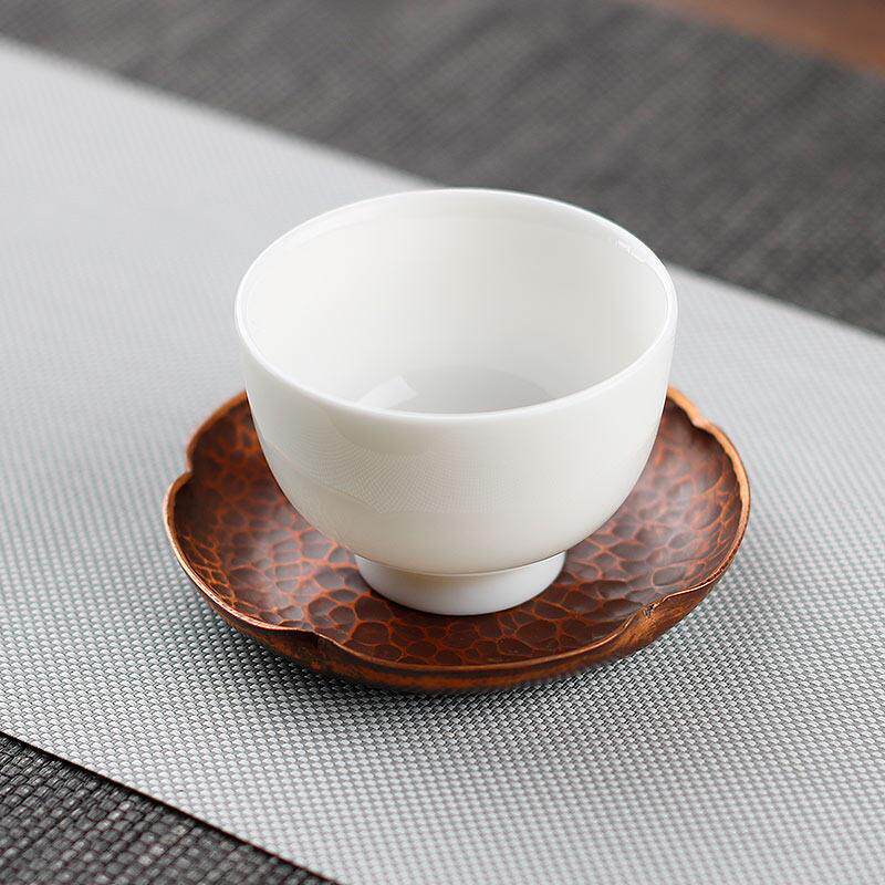铜纹茶盘茶承壶中号托盘功夫茶紫壶锤承优质壶垫围炉糖冰茶果碟