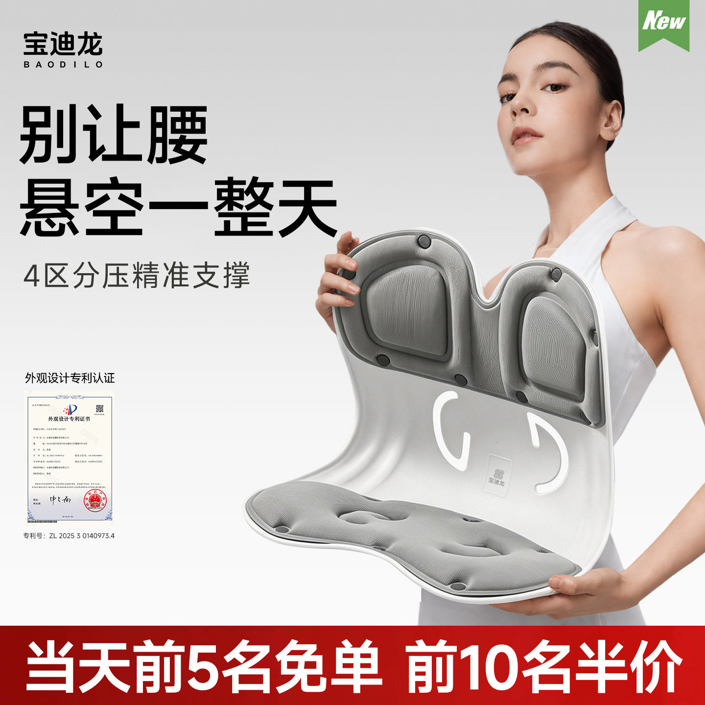宝迪龙护腰久坐神器腰部支撑靠垫