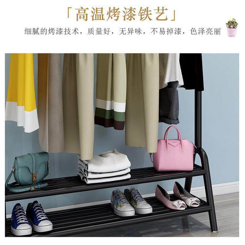 加厚晾衣架落地卧室折叠简易凉收纳衣服挂衣衣柜晒杆衣帽架室内架