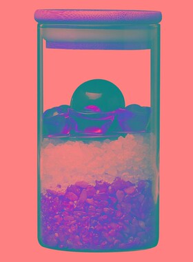 黑水晶床头摆件手工水晶装饰摆设 新中式风格客厅玄关玻璃瓶摆件