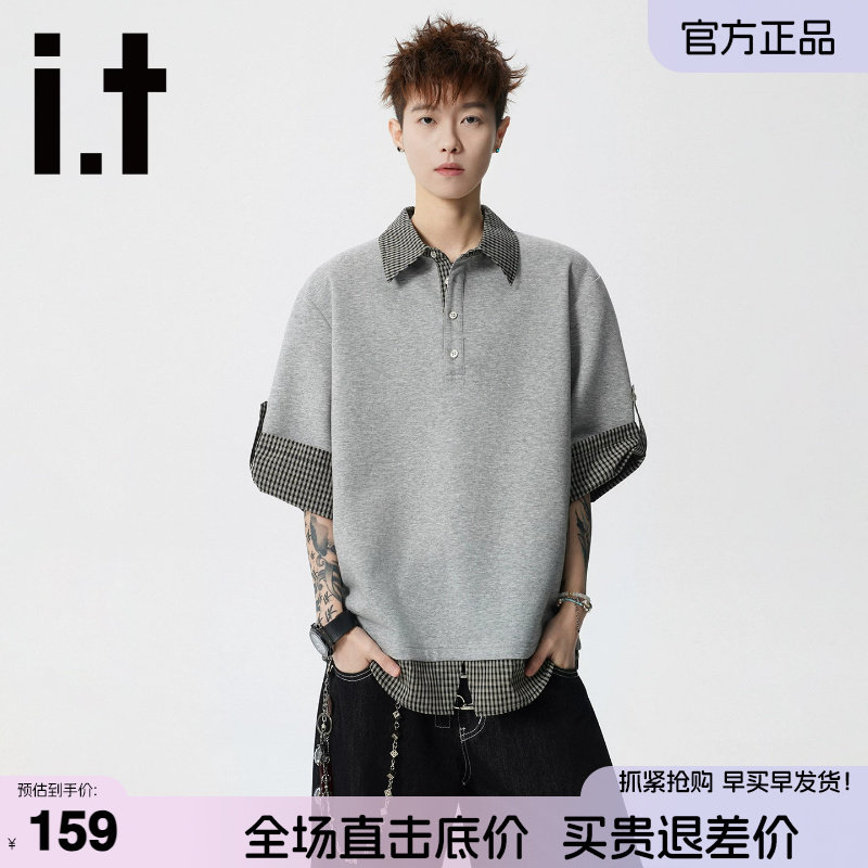 itFIVECM假两件短袖t恤男