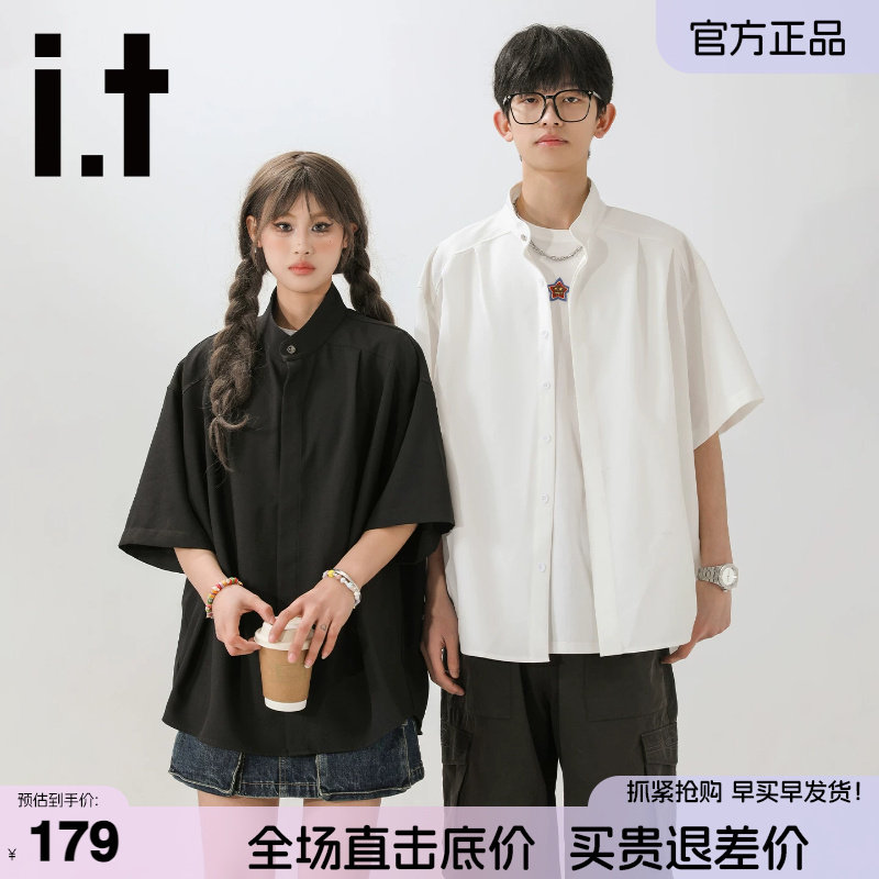 itFIVECM工装风短袖衬衫男