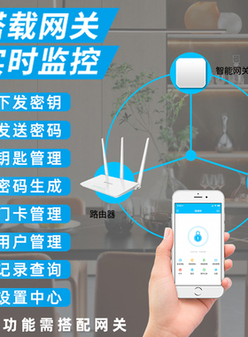 指纹锁户外防水电子密码锁免布线智能锁庭院门双面指纹老式牛头锁