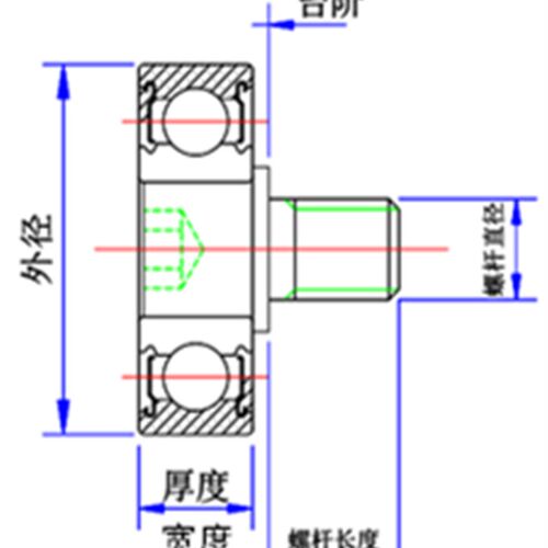 厂家直销外螺纹型轴承加长不锈钢螺杆非标定制JS60822-7C4L15M8