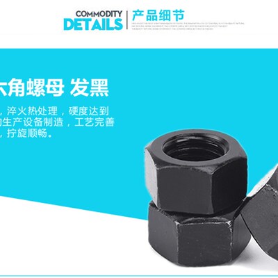 8.8级细牙螺丝母 细丝细扣幼牙螺帽M6M8M16M20M56M64M72M80M64M48