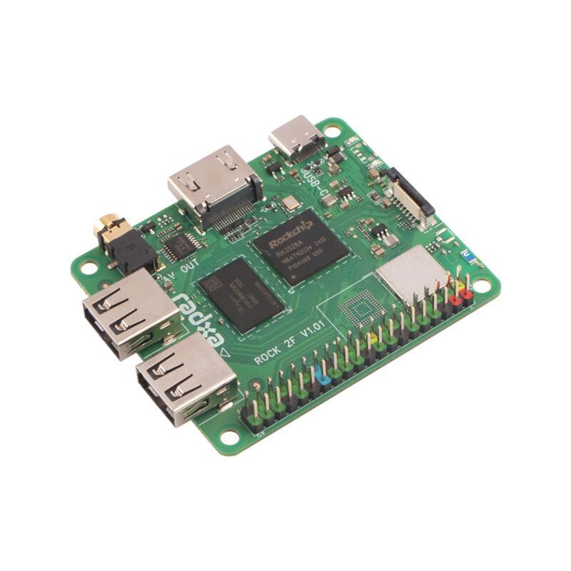 ROCK 2F RK3528A 四核CPU卡片机 WIFI6 支持GPU和4K HDMI
