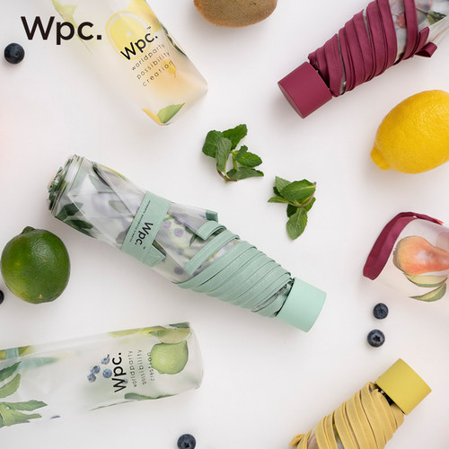 wpc透明雨伞加大加厚加固女生高颜值果冻伞小巧便携折叠手动长柄