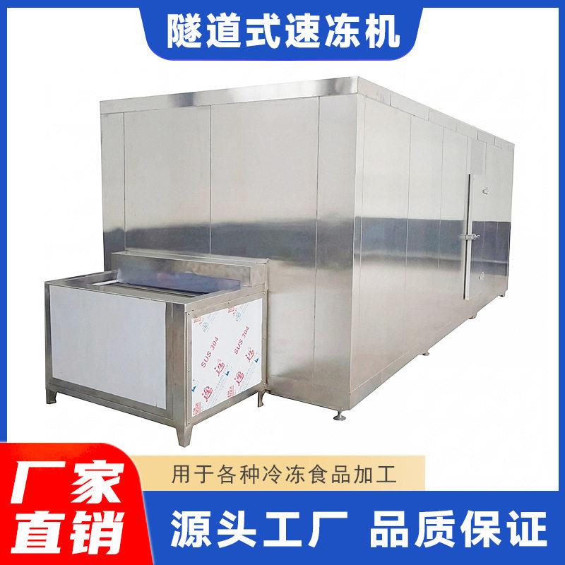 厂家直供大型商用全自动隧道式速冻机小笼包果蔬香蕉速冻设备