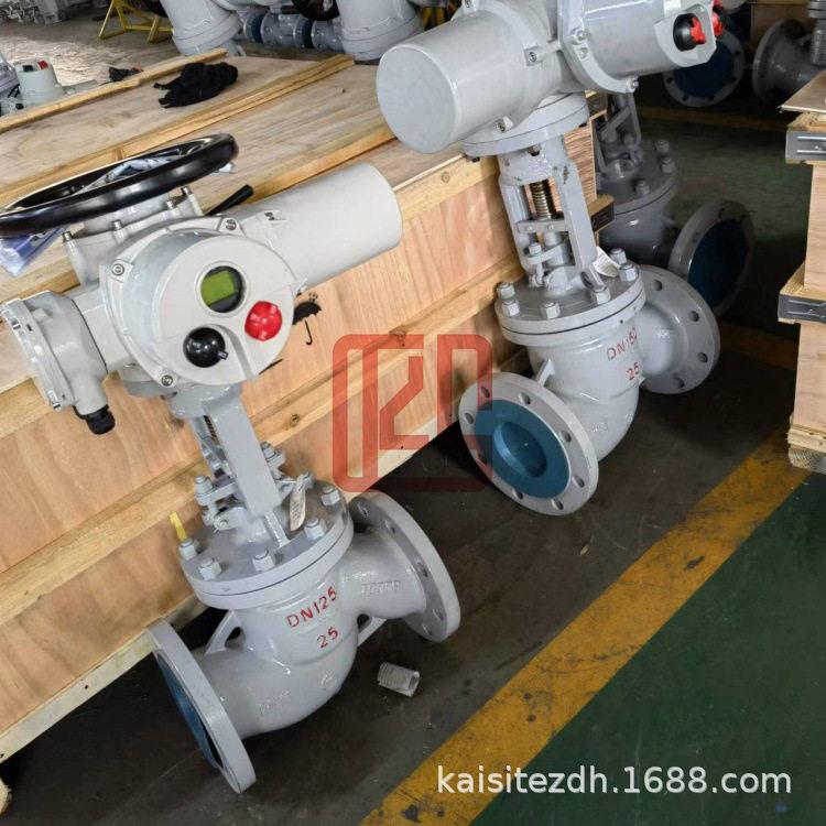 铸钢法兰电动截止阀J941H-16C DN300温压蒸汽 远程开关调节阀图片