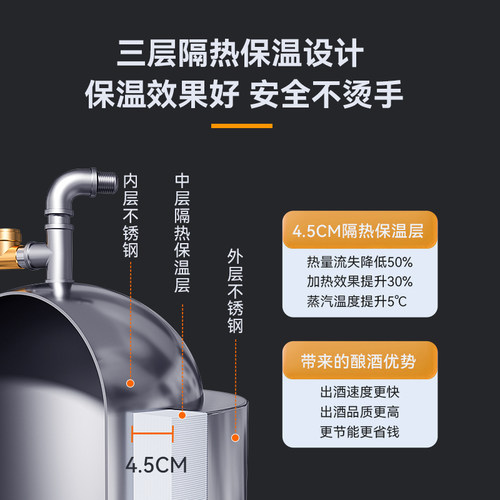 酿酒之家酿酒设备大型酒坊蒸汽电烤酒蒸酒机白酒烧酒家庭家用小型