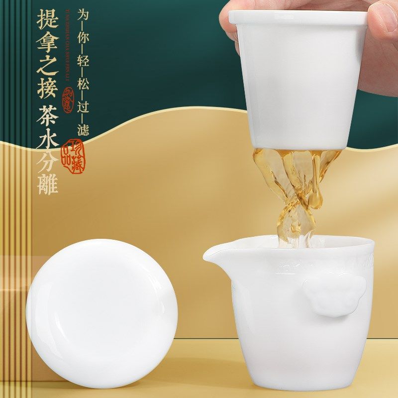便携式旅行茶具套装冰种玉瓷户外旅游车载随身收纳一壶两杯快客杯