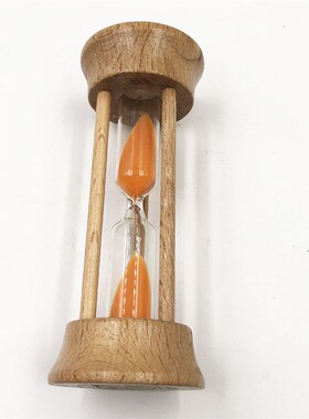 高木质沙漏计时器 手工制作10秒至10分钟木制沙漏 可客制化礼物