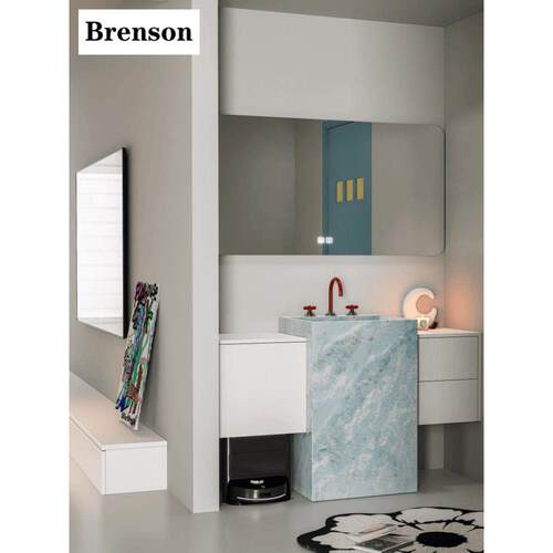 蓝水晶人造大理石奢石岩板落地式阳台户外洗手洗脸盆立柱盆