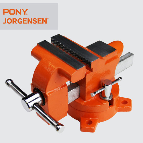 美国pony 台虎钳旋转桌虎钳 小台钳 工作台 家用多功能木工钳工用