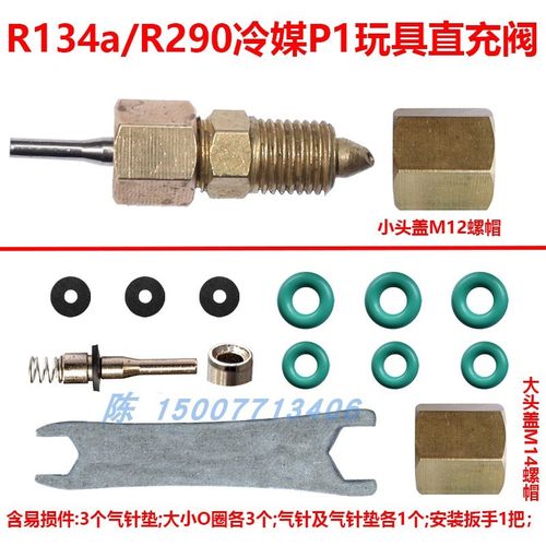 R290 R134a R410A R22 R32冷媒直充阀开瓶器大钢瓶软弹发射直充头